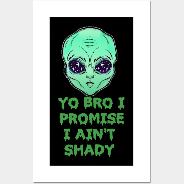 Aliens are friendly Wall Art by Nuvanefashion